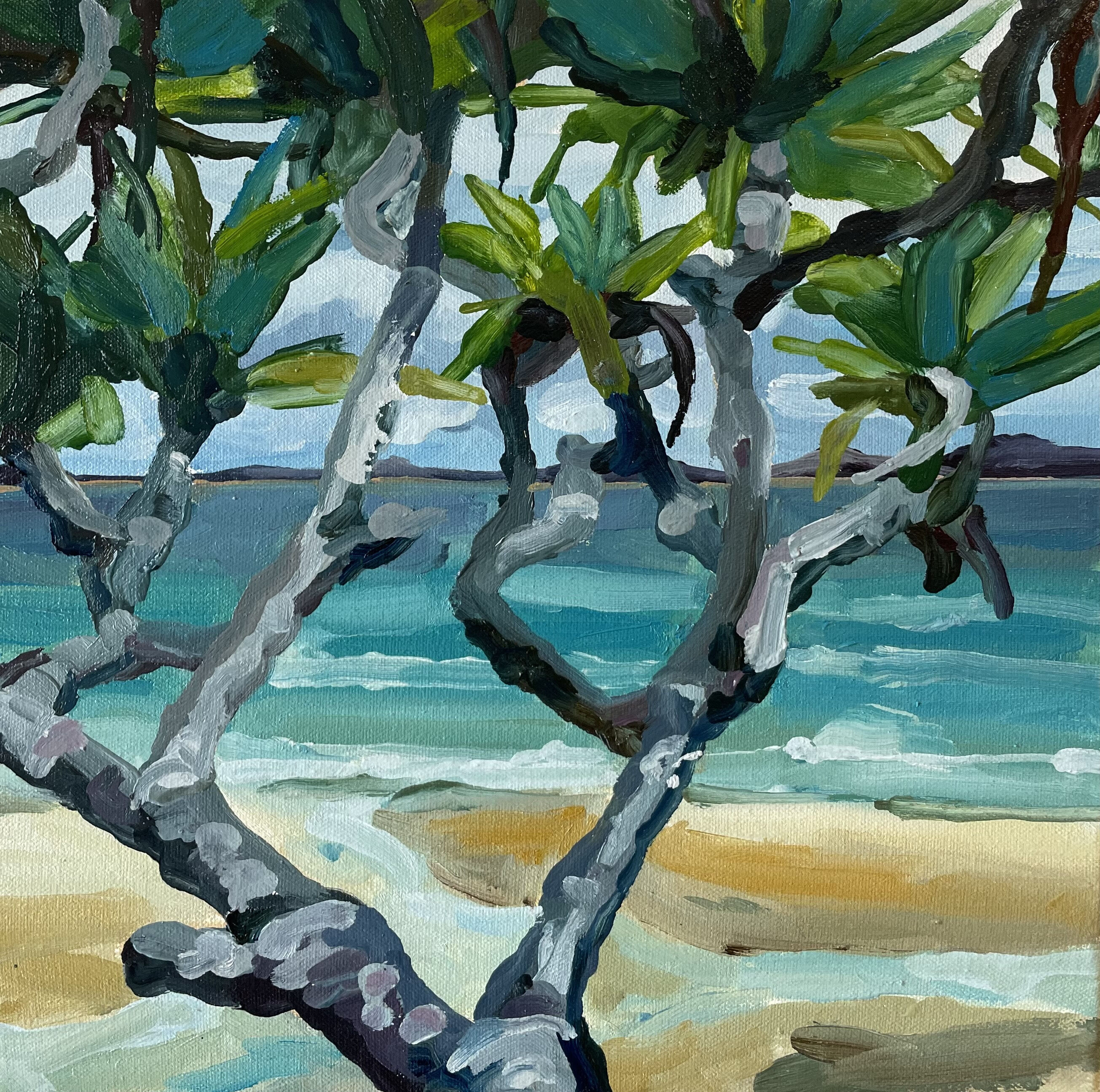 MINNIE TAYLOR quick painting tea tree beach2