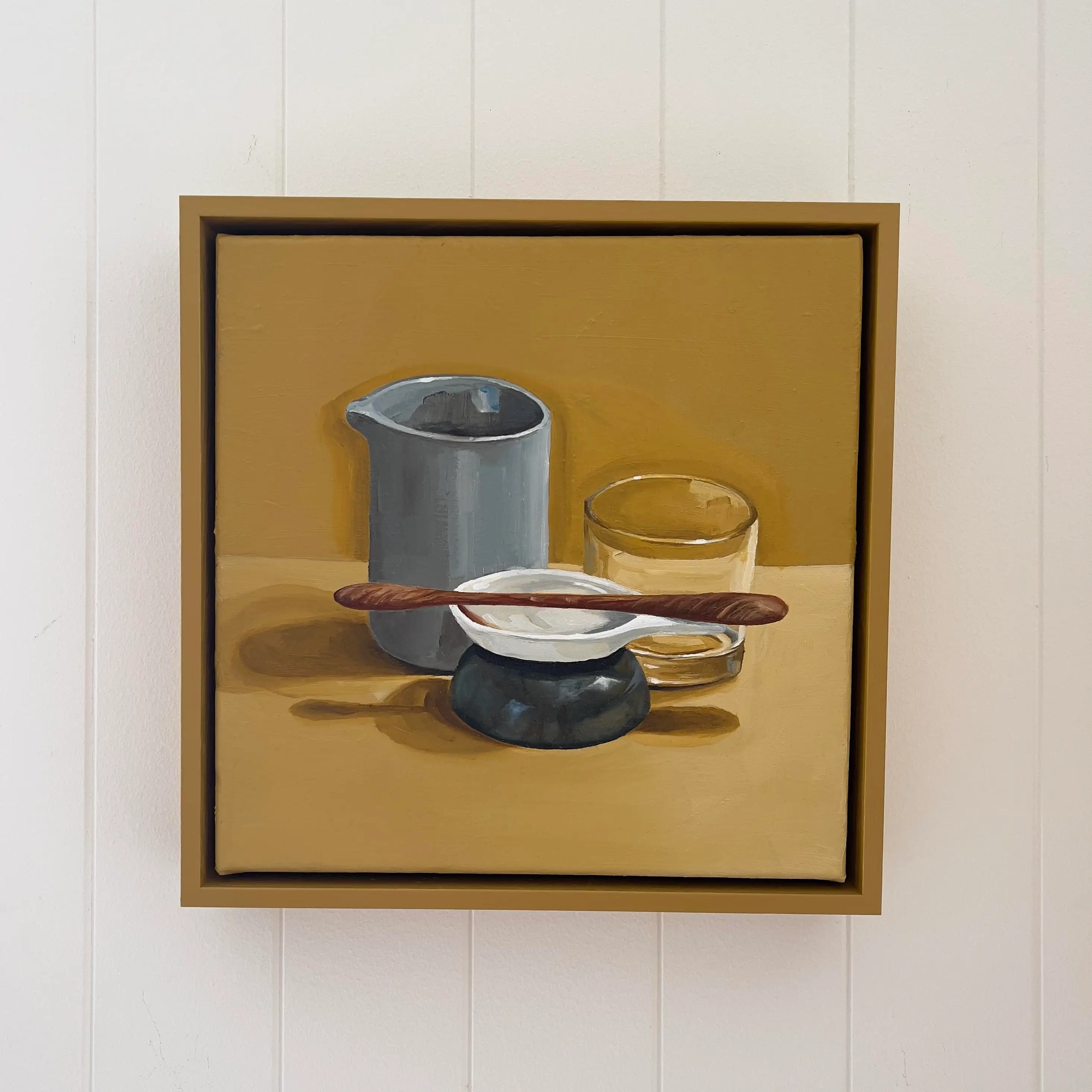 MINNIE TAYLOR yellow ochre thin wooden spoon